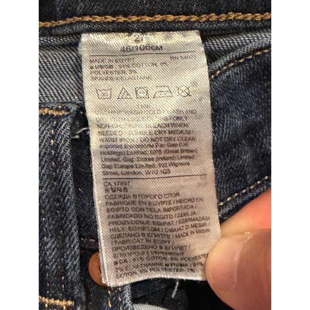 Banana Republic Jeans Women 27 Blue Mid-Rise Crop Flare Premium Denim Stretch - Picture 5 of 10